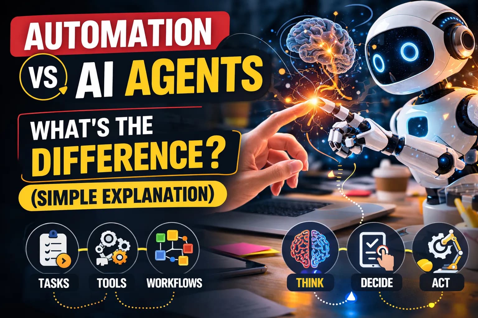 Automation vs AI Agents: What’s the Difference? (Simple Explanation)