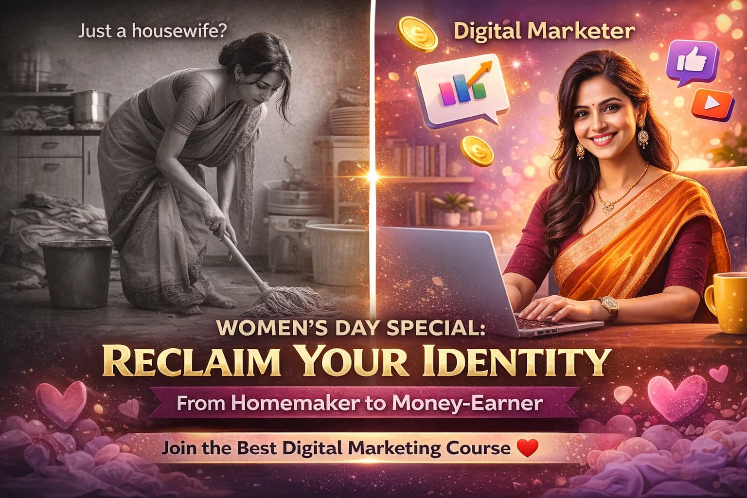 Women’s Day Special: How Digital Marketing Can Help Housewives Reclaim Their Lost Identity